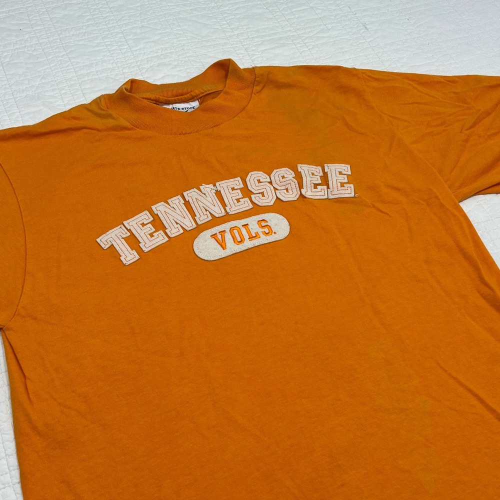 Vintage Tennessee Vols T Shirt Orange The Cotton Exchange USA Made Large NCAA